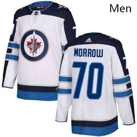 Mens Adidas Winnipeg Jets 70 Joe Morrow Authentic White Away NHL Jersey